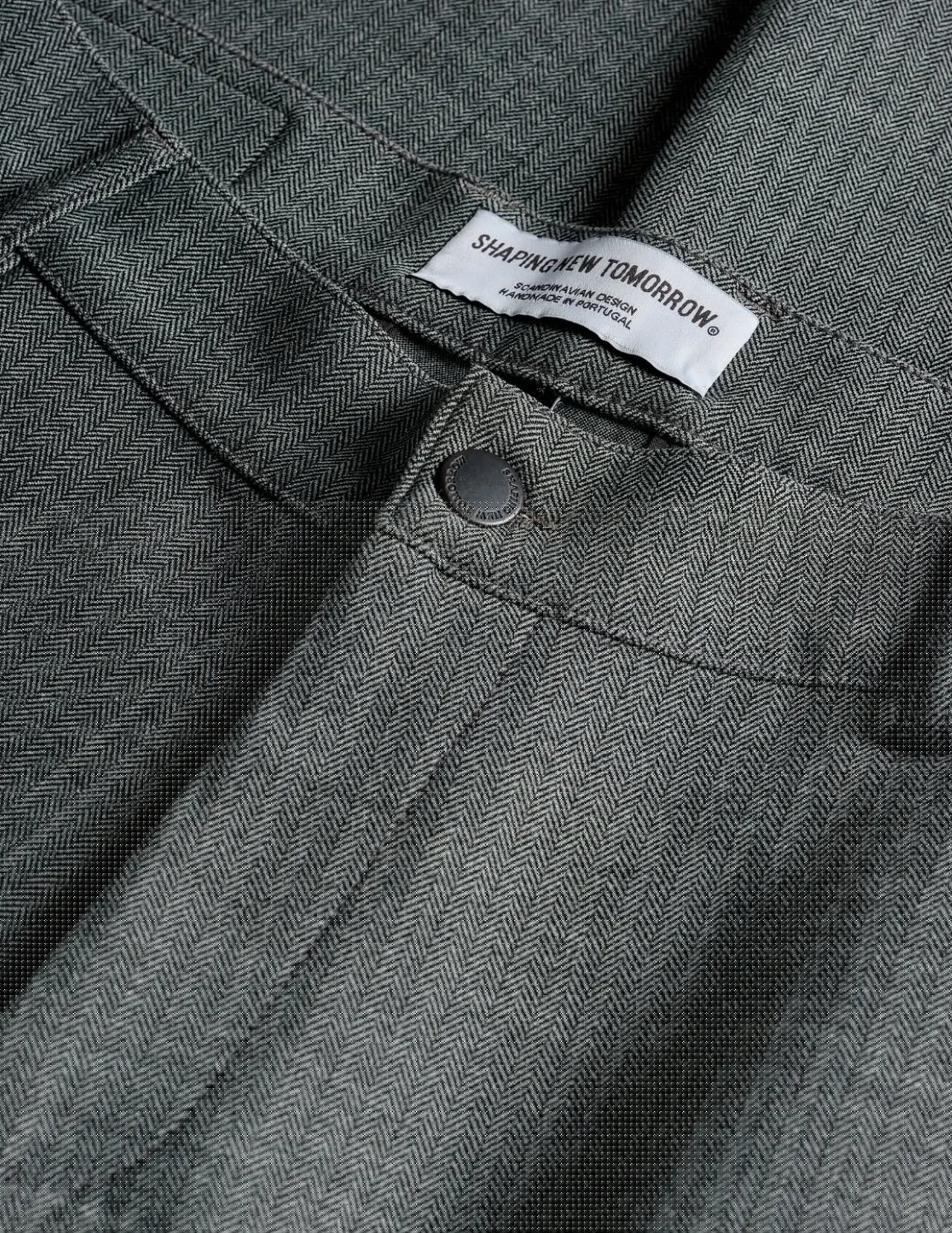 Heavy Edition Pants Regular Grey Herringbone 2.0