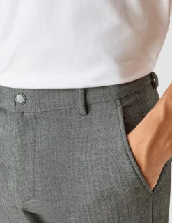Heavy Edition Pants Regular Grey Herringbone 2.0