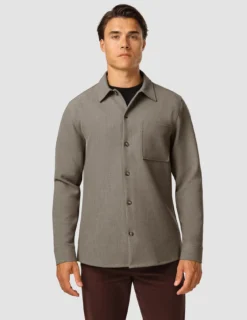 Heavy Edition Transitional Overshirt Khaki Melange