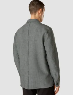Heavy Edition Transitional Overshirt Grey Herringbone