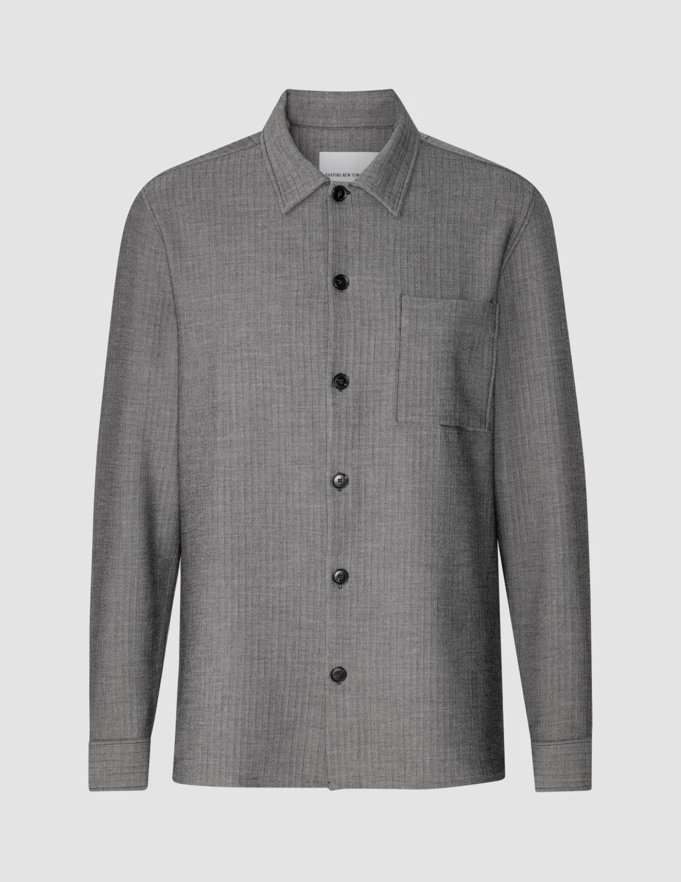 Heavy Edition Transitional Overshirt Grey Herringbone