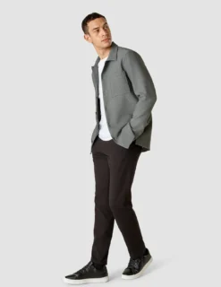 Heavy Edition Transitional Overshirt Grey Herringbone