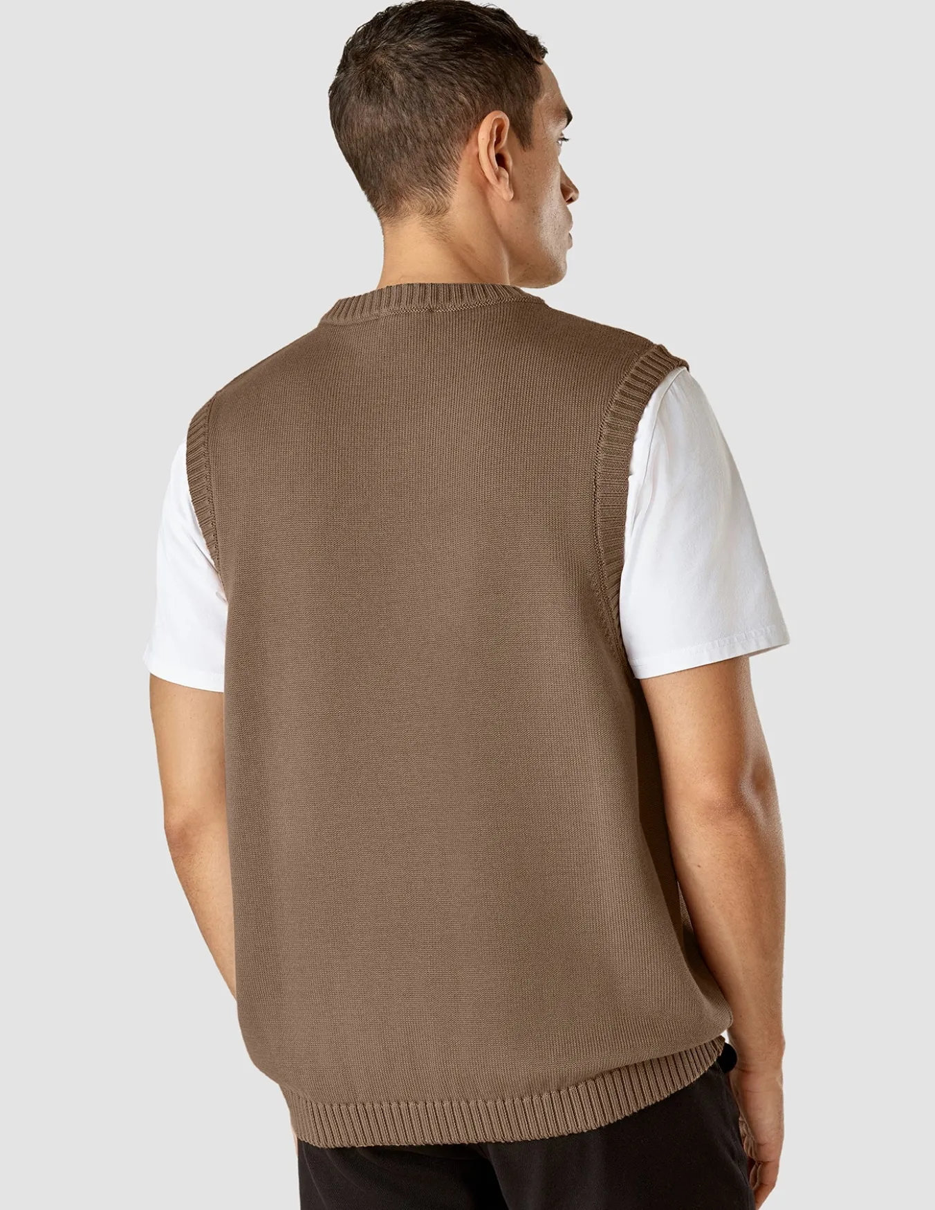 Heavy Knit Vest Mocha