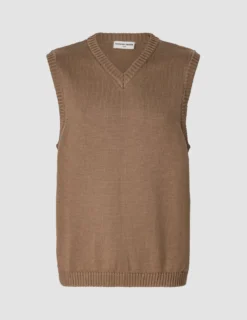 Heavy Knit Vest Mocha