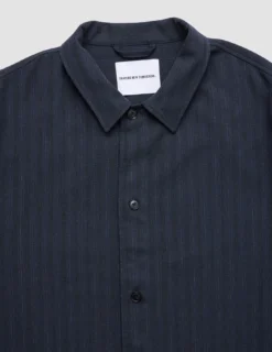 Heritage Overshirt Dark Navy Pinstripe