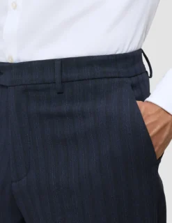 Heritage Pants Relaxed Fit Dark Navy Pinstripe