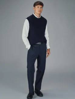 Heritage Pants Relaxed Fit Dark Navy Pinstripe