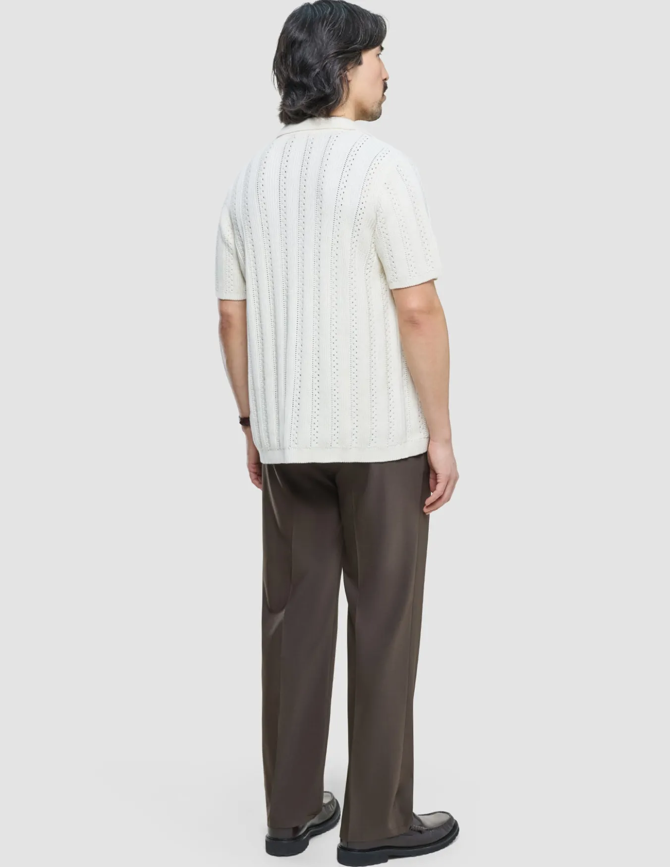 Hollow Knit Shirt Off White