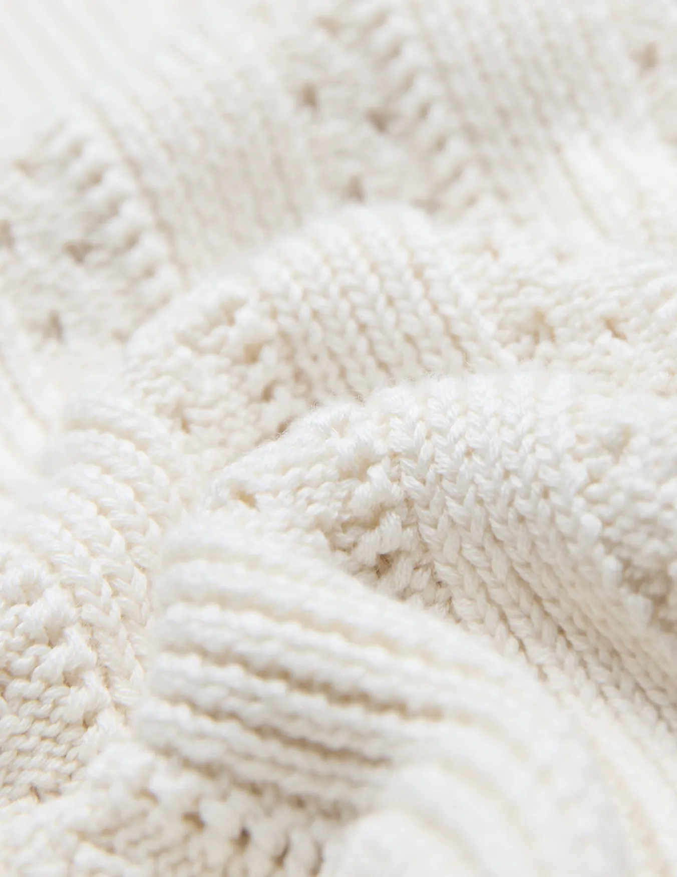 Hollow Knit Shirt Off White
