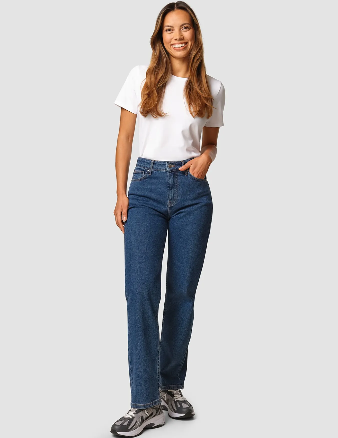 Jeans Straight Fit Medium Blue