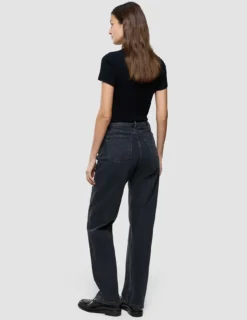 Jeans Straight Washed Black