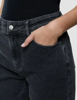 Jeans Straight Washed Black