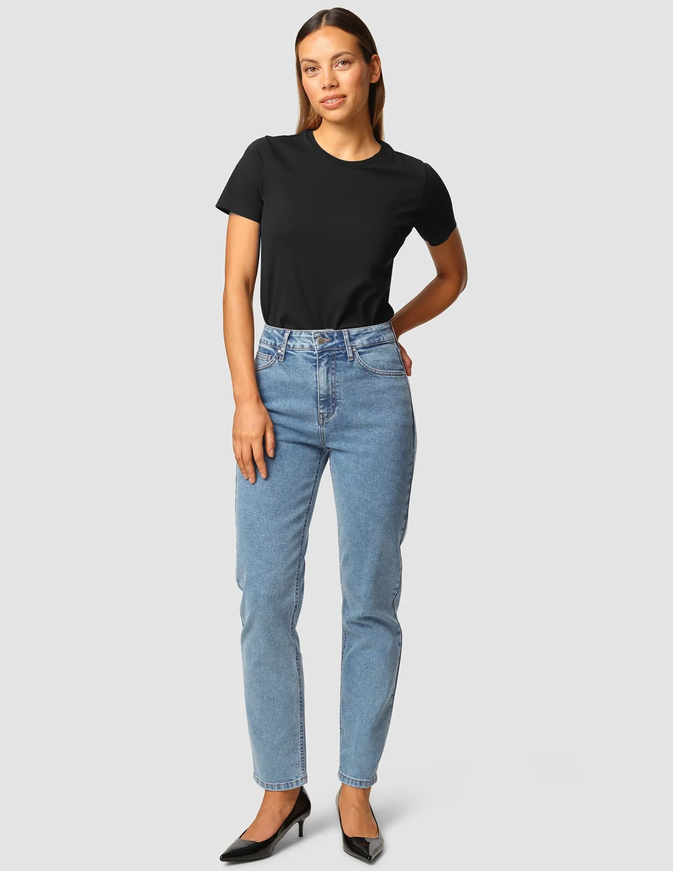 Jeans Tapered Snow Blue Wash