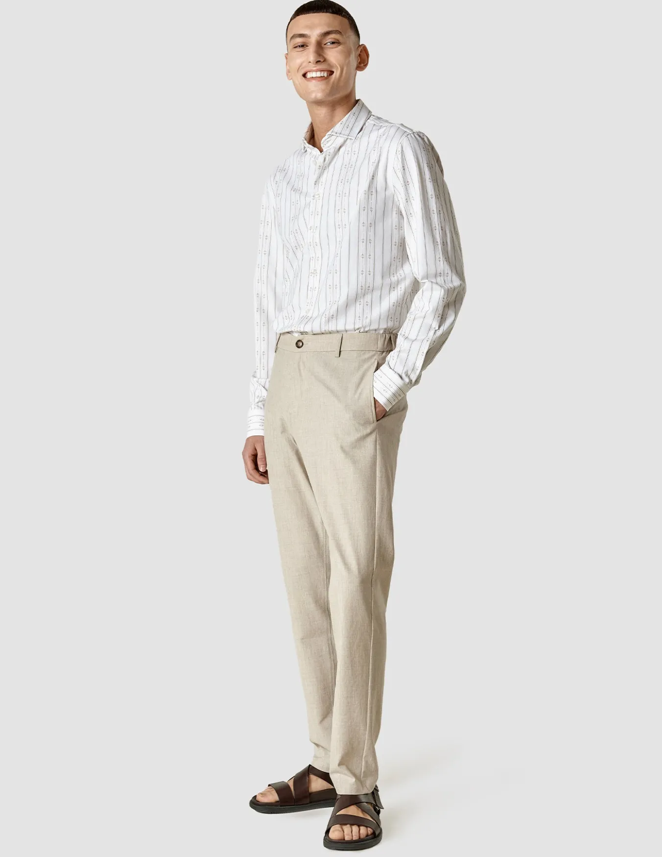 Lightweight Classic Shirt Earth Stripe Regular