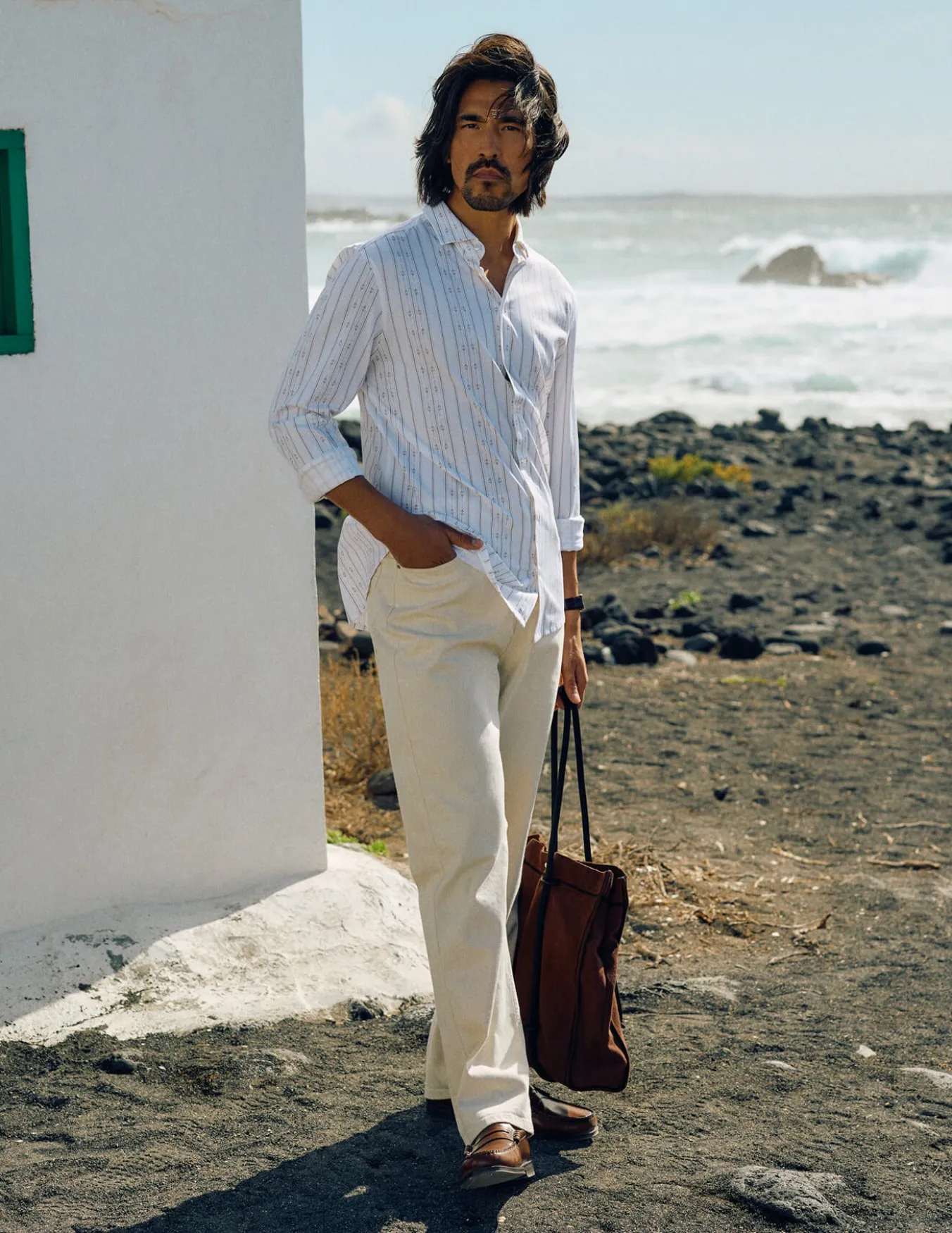 Lightweight Classic Shirt Earth Stripe Regular