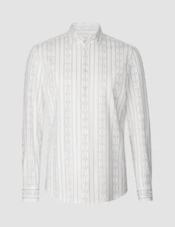 Lightweight Classic Shirt Earth Stripe Slim