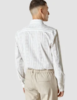 Lightweight Classic Shirt Earth Stripe Slim