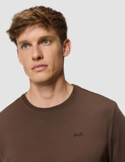 Lightweight Crewneck Saddle Brown