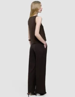 linen set espresso top relaxed pants