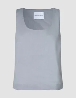 linen set stone grey top relaxed pants