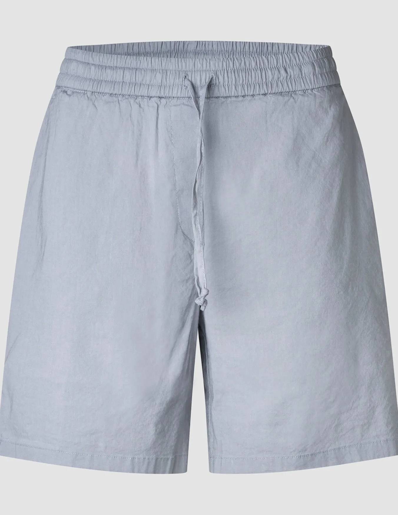 linen set stone grey top relaxed shorts
