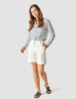Linen Shorts Off White