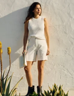 Linen Shorts Off White