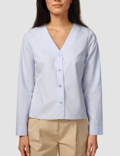 Madison Blouse Powder Blue