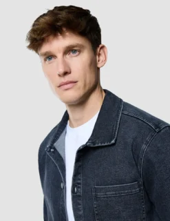 Matteo Denim Overshirt Washed Black