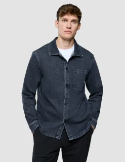 Matteo Denim Overshirt Washed Black