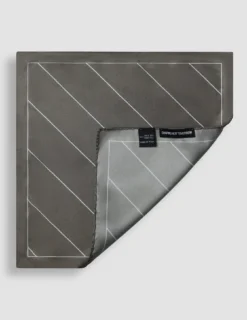 Pocket Square Brown Pinstripe