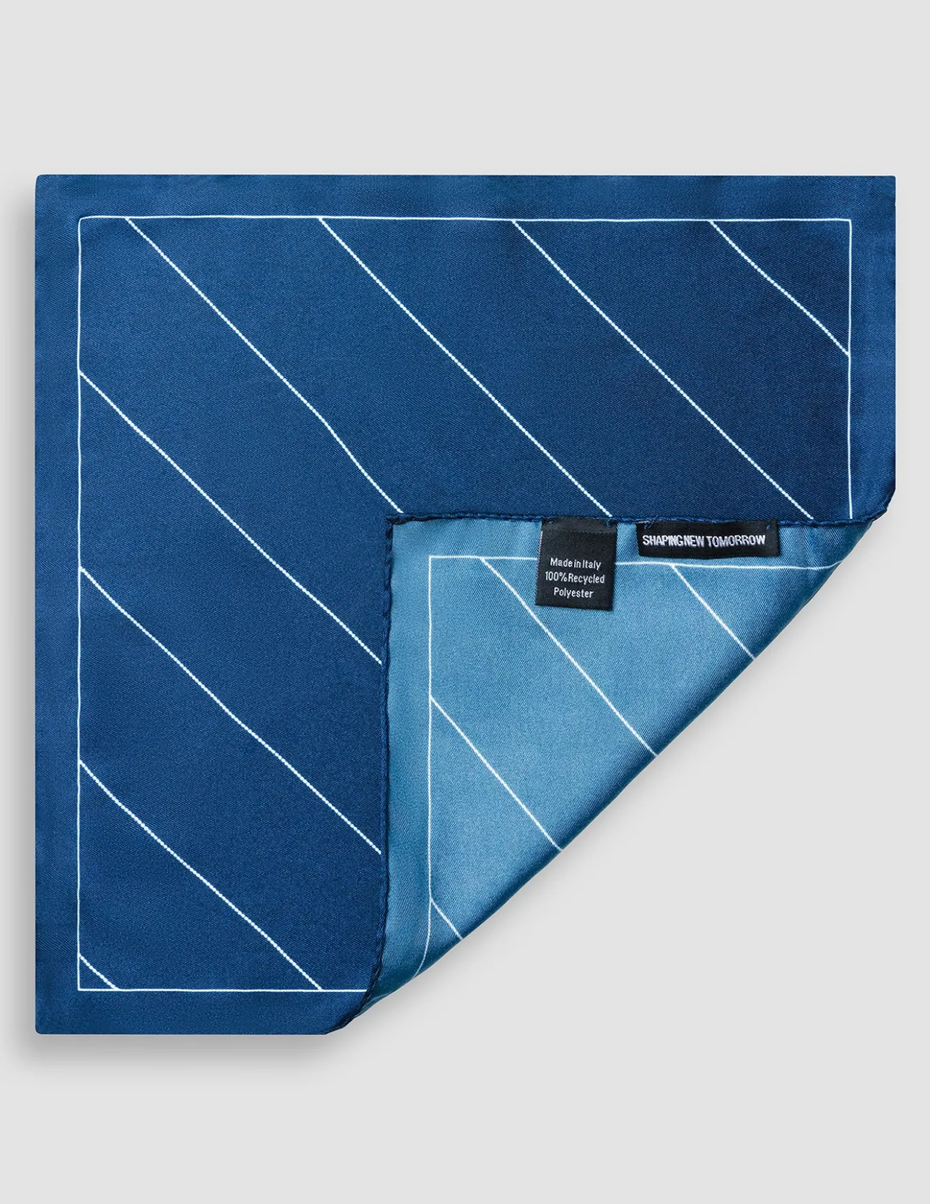 Pocket Square Navy Pinstripe