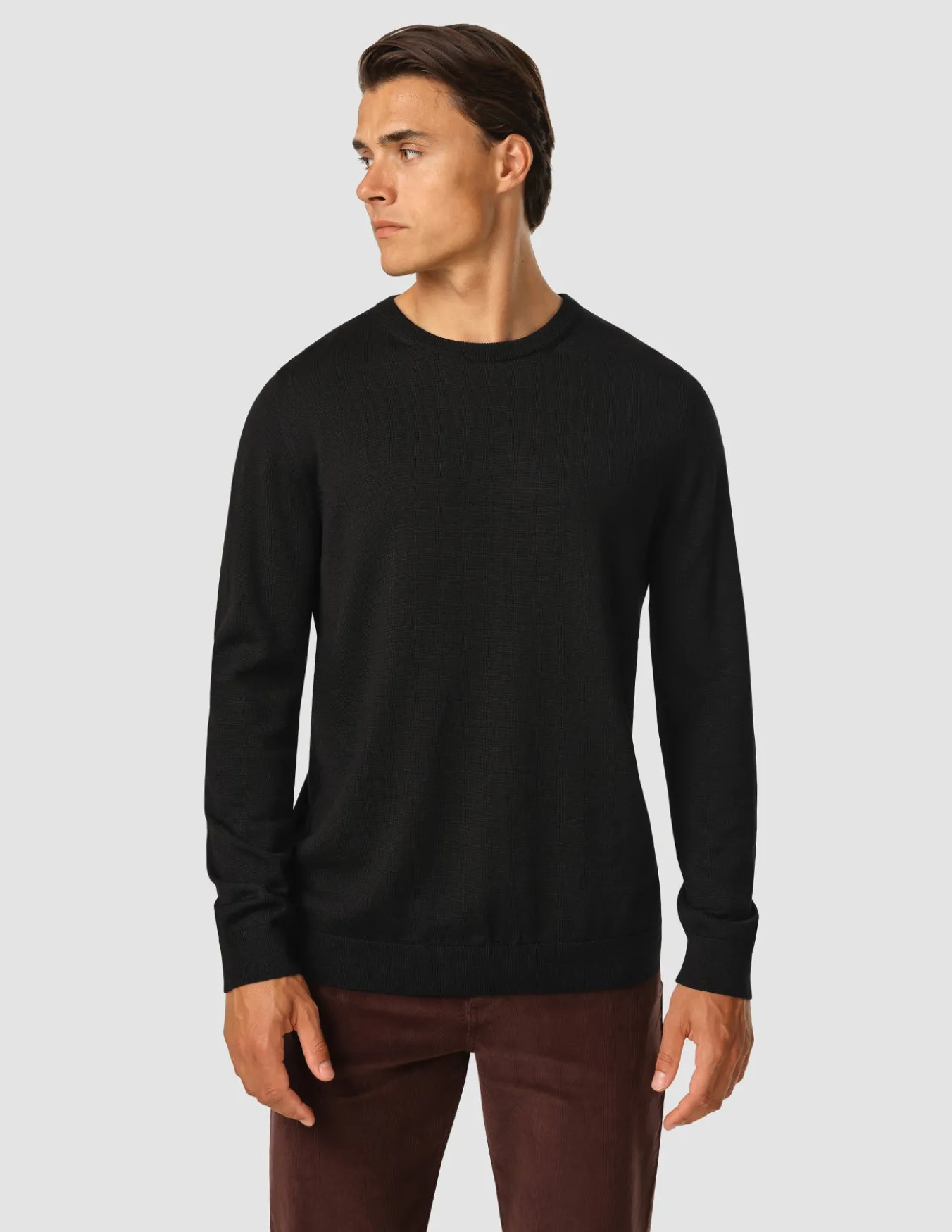 Premium Merino Crewneck Black