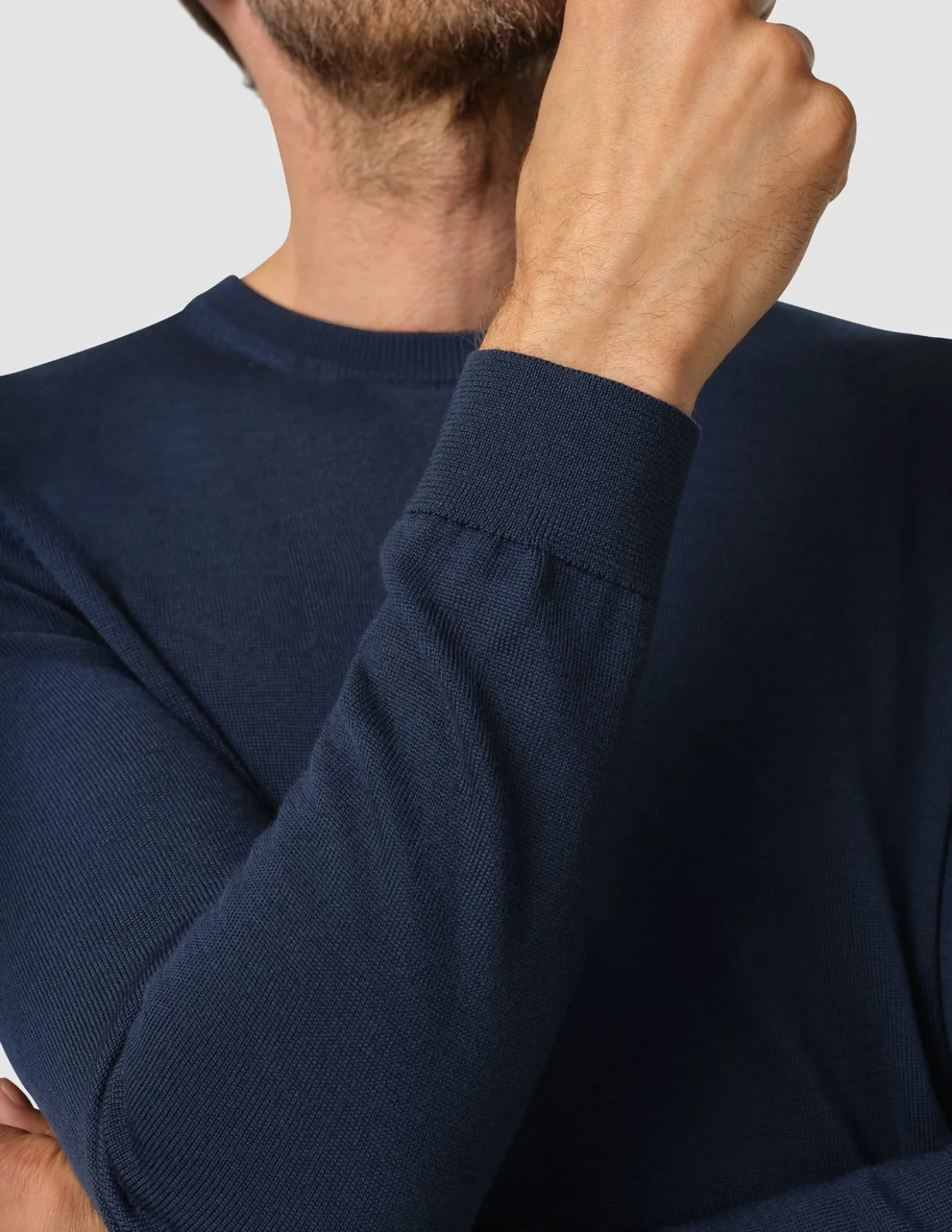 Premium Merino Crewneck Navy
