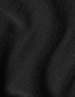 Premium Merino Half Zip Black