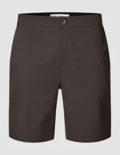Refine Cotton Shorts Dark Brown