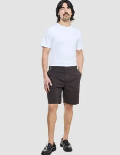 Refine Cotton Shorts Dark Brown