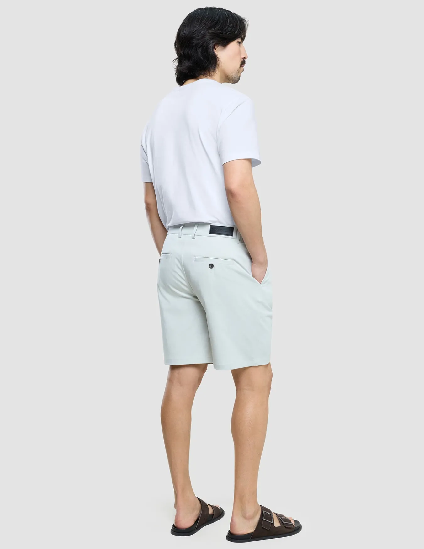 Refine Cotton Shorts Mint Grey