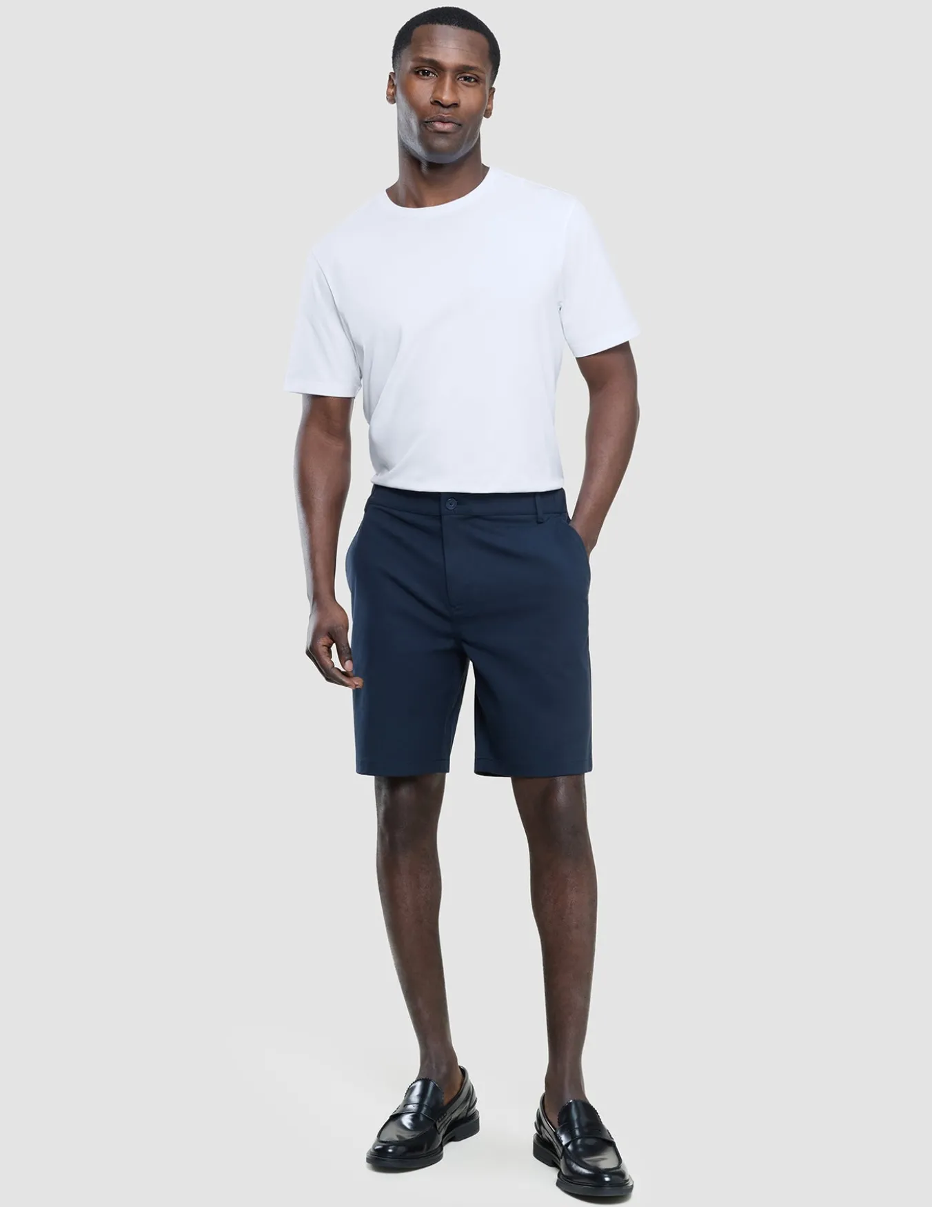 Refine Cotton Shorts Navy