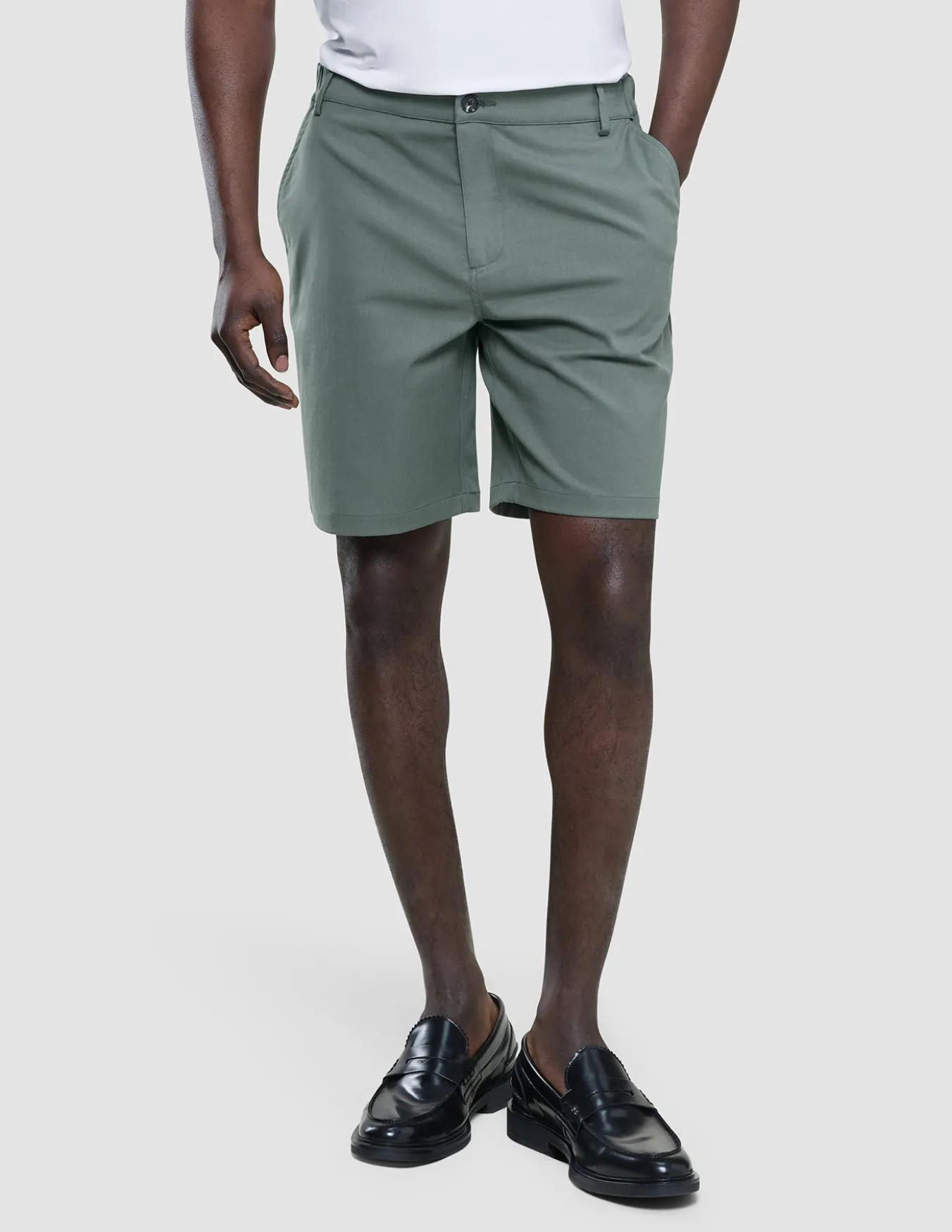 Refine Cotton Shorts Sage Green
