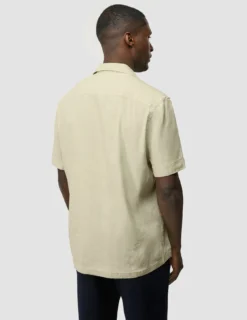Refined Linen Bowling Short Sleeve Shirt Soft Sand