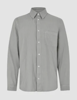 Refined Linen Long Sleeve Shirt Stone Grey