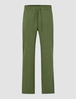 Refined Linen Pants Clover Green