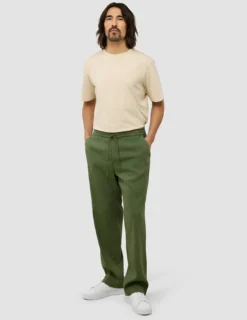 Refined Linen Pants Clover Green