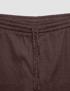 Refined Linen Pants Dark Brown