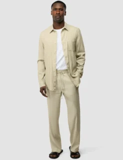 Refined Linen Pants Soft Sand