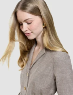 rhea set golden beige melange shirt pants