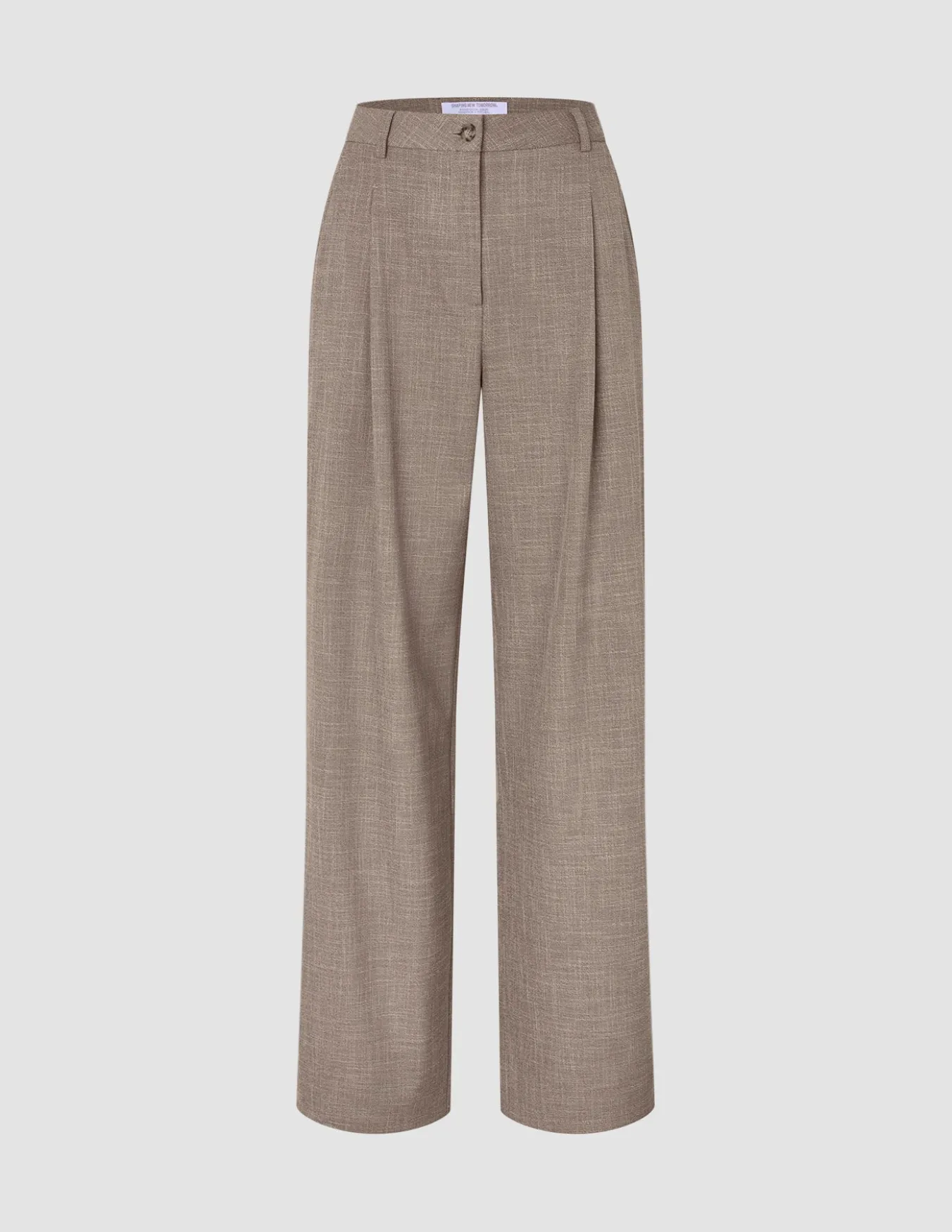 rhea set golden beige melange shirt pants