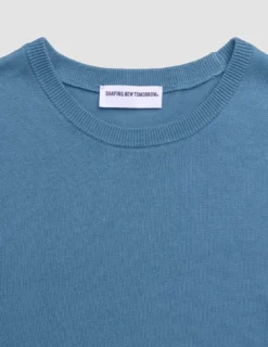 Seamless Core Knit Crewneck Blue Tide