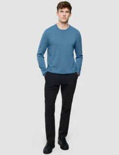 Seamless Core Knit Crewneck Blue Tide